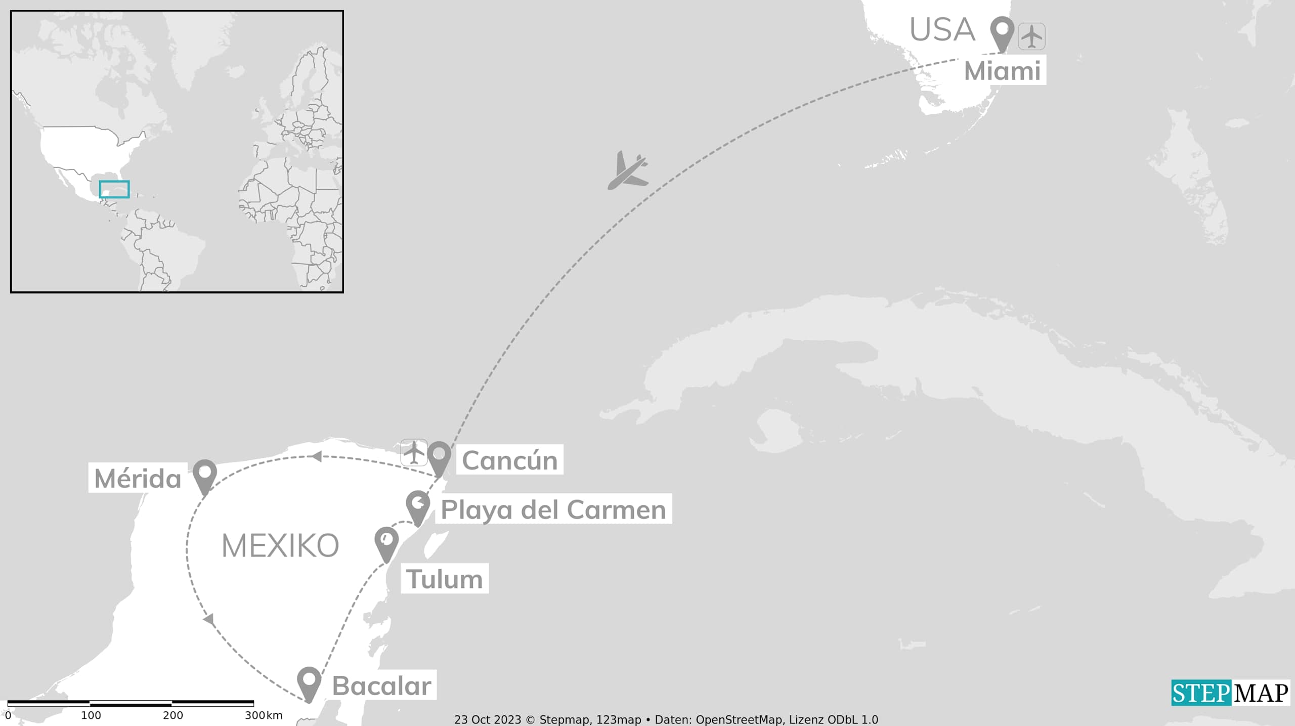 Viva México & Miami: Zwischen Cenoten, Bacalar & Karibik