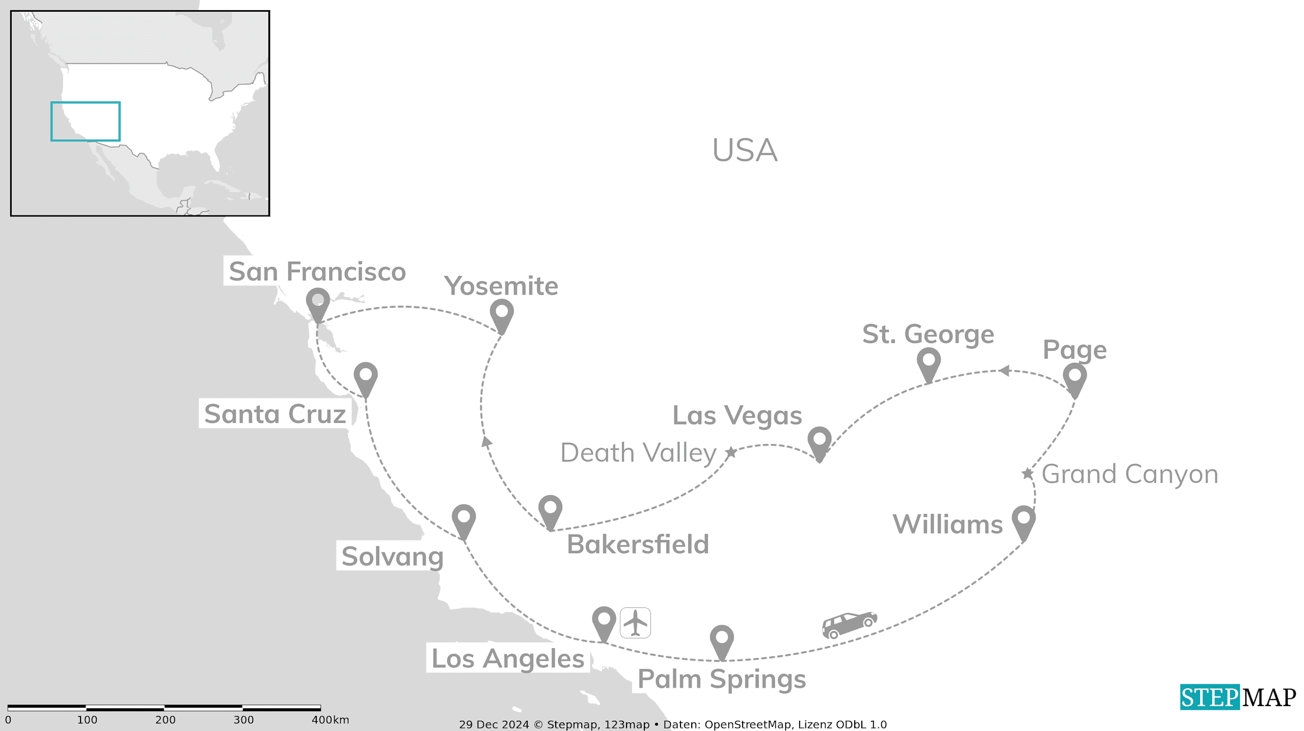 Explore California: Canyons, casinos and coastal vibes!