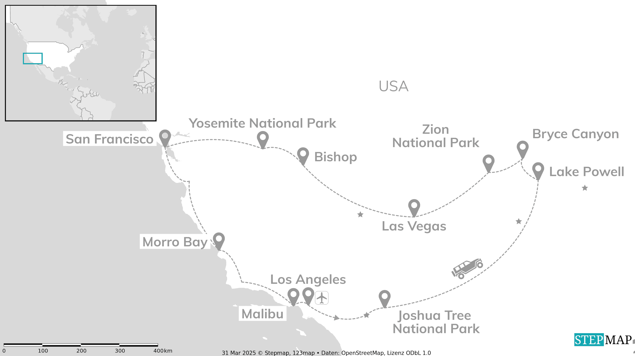 USA in a rooftop tent: Wild West to California Dreamin'