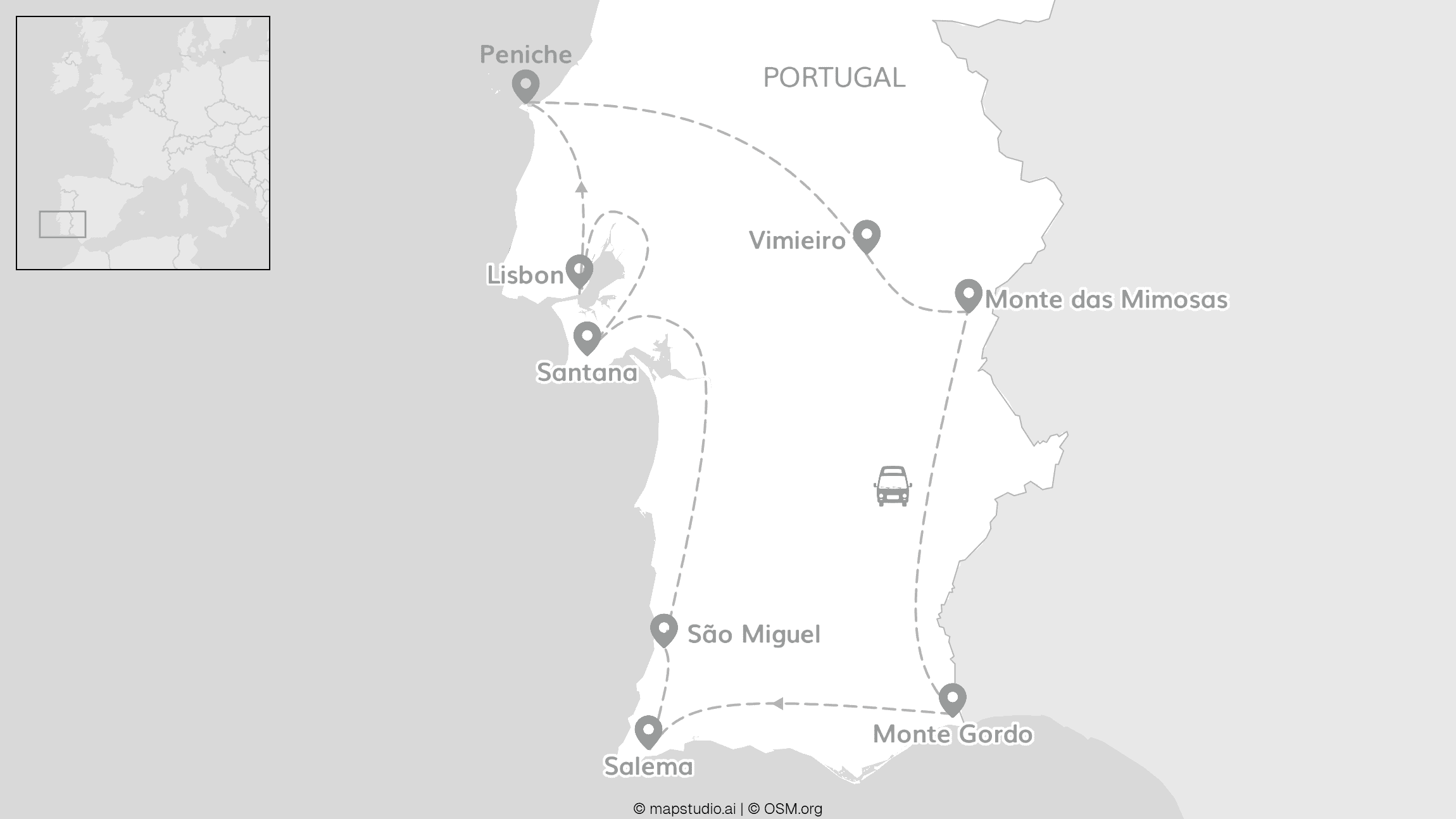 Portugal van life: Coastline meets countryside