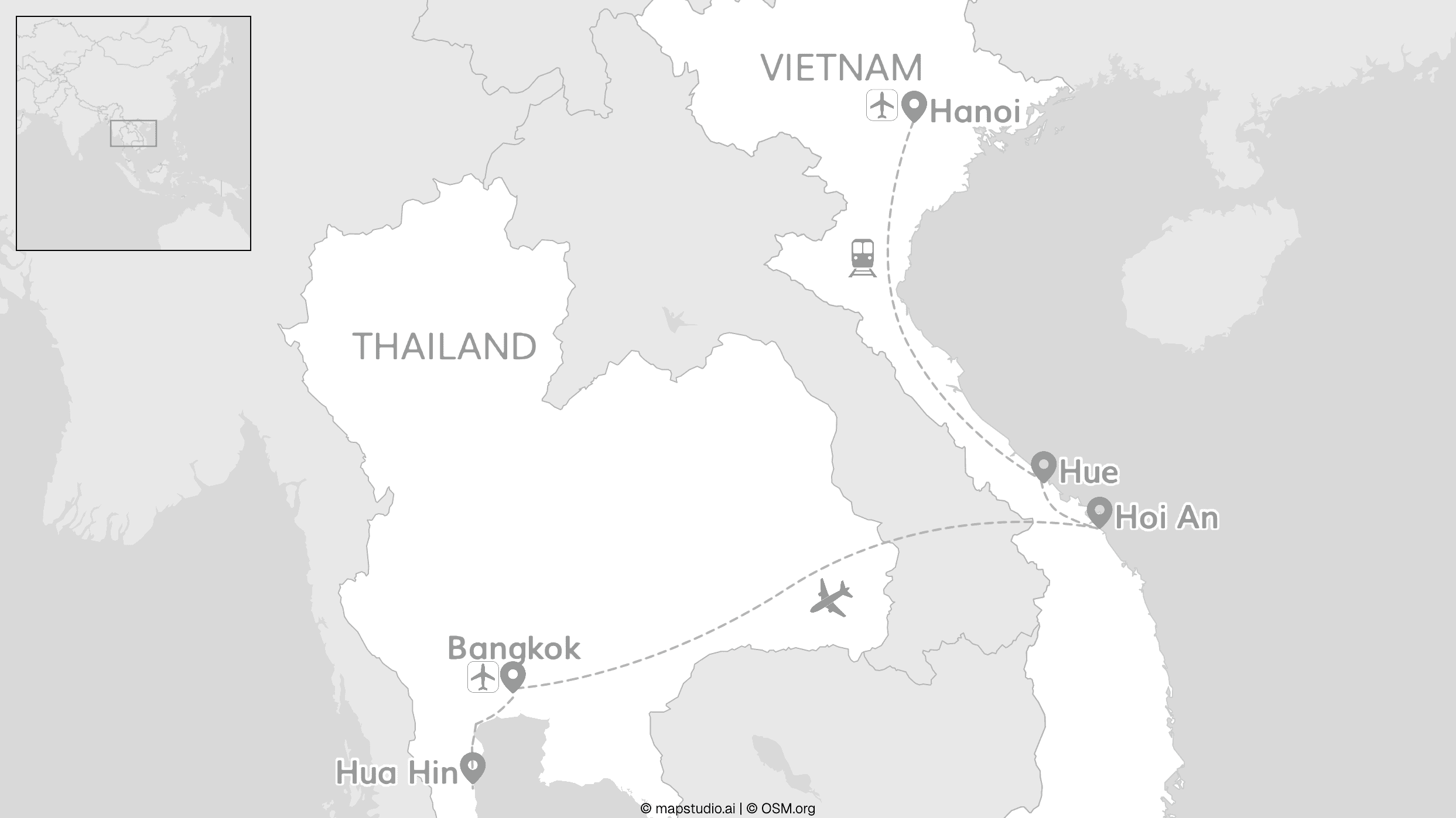 2 for 1 Vietnam & Thailand: Halong Bay meets Floating Market