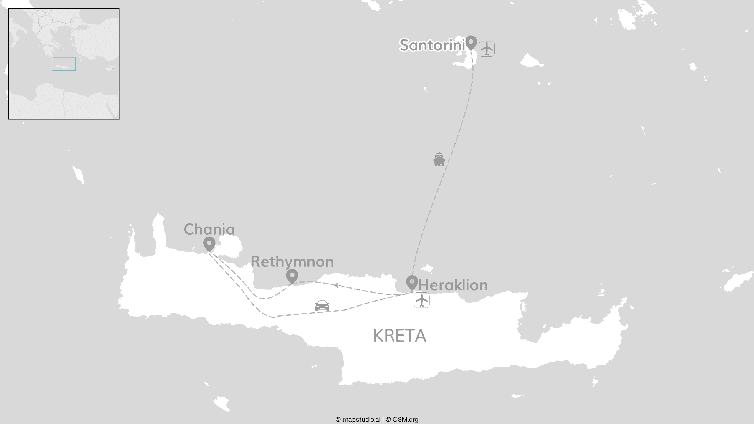 Kreta & Santorini: van oude mythes naar tropische sferen