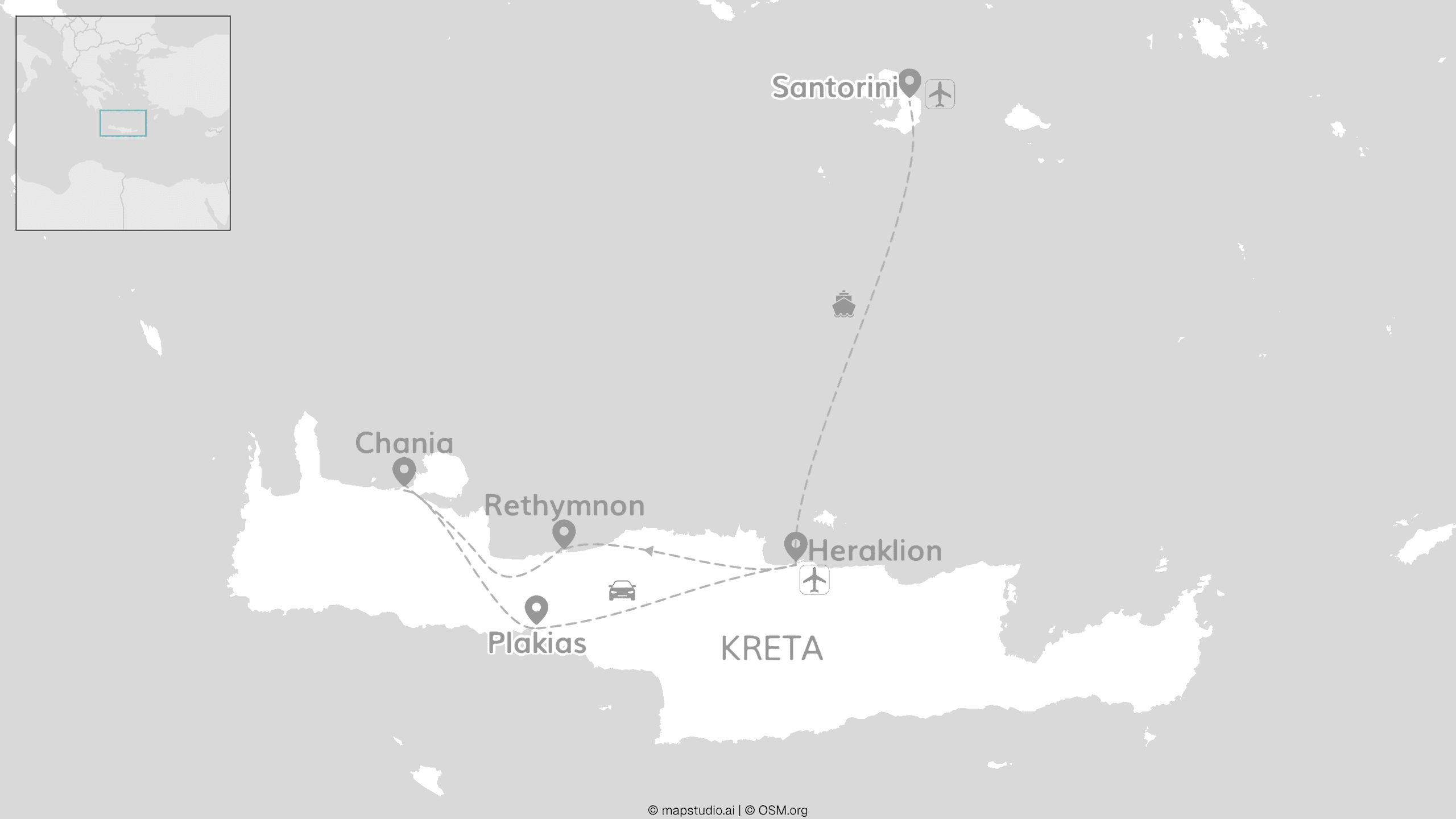 Kreta & Santorini: van oude mythes naar tropische sferen